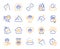 Pets line icons. Veterinary, dog care and cat food icons. Vector