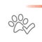 Pets ok, allowed and approved line vector icon