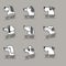 Pets vector icons - dogs elements