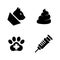 Pets Vet Clinic, Veterinary Medicine. Simple Related Vector Icons