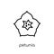 Petunia icon. Trendy modern flat linear vector Petunia icon on w