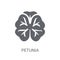 Petunia icon. Trendy Petunia logo concept on white background fr