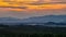 Petzen - Panoramic sunset view seen from mountain resort Petzen, Karawanks, Carinthia, border Austria Slovenia