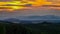 Petzen - Panoramic sunset view seen from mountain resort Petzen, Karawanks, Carinthia, border Austria Slovenia