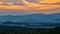 Petzen - Panoramic sunset view seen from mountain resort Petzen, Karawanks, Carinthia, border Austria Slovenia