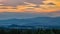 Petzen - Panoramic sunset view seen from mountain resort Petzen, Karawanks, Carinthia, border Austria Slovenia