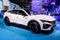 Peugeot 408 Plug-In Hybrid car showcased at the Paris Mondial de l'Automobile. Paris, France - October 17, 2022