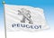 Peugeot cars international group, flags with logo, illustration