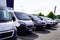 peugeot commercial vehicle van french parked on dealer store car shop sign logo brand