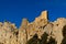 Peyrepertuse cathar castle ramparts and tower