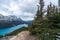 Peyto Glacier with Peyto lake in Banff National park, Alberta, Canada