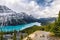 Peyto lake resemble of fox in Banff national park at Canada