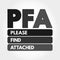 PFA - Please Find Attached acronym, business concept background