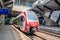 PFAFFENTHAL-KIRCHBERG, LUXEMBOURG - 20 June 2022: Train at Pfaffenthal-Kirchberg railway station