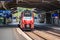 PFAFFENTHAL-KIRCHBERG, LUXEMBOURG - 20 June 2022: Train at Pfaffenthal-Kirchberg railway station