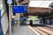 PFAFFENTHAL-KIRCHBERG, LUXEMBOURG - 20 June 2022: Train platform at Pfaffenthal-Kirchberg railway station