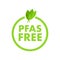 Pfas free label. banner icon. Vector stock illustration.