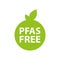 Pfas free label icon symbol