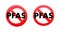 Pfas Free label. Proper nutrition, healthy eating. Pfas Free sign .Vector stock illustration.