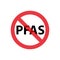 Pfas free sign icon simple design