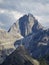 Pflerscher Tribulaun mountain from Stubai high-altitude hiking trail, lap 8 in Tyrol, Austria