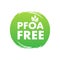 PFOA Free green icon badge. Vector stock illustration