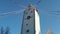 Pfullendorf, Germany. The old tower Oberes part of the ancient medieval fortifications of the city. Small fabric flags waving