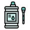 Ph meter chemistry icon vector flat