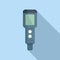 Ph meter experiment icon flat vector. Medical solution