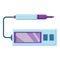 Ph meter laboratory icon, cartoon style