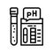 ph soil testing line icon vector illustration