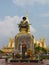 Pha That Luang stupa and the statue of King Setthathirat I, Vientiane
