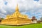 The Pha That Luang stupa is the symbol of the city of Vientiane,