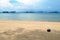 The Phang Nga Bay seen from a shady beach on Yao Noi island, Thailand