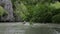 Phang Nga, Thailand - June 1, 2018 : An unidentified tourists kayaking among mangrove forest