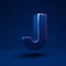 Phantom Blue 3d letter J uppercase