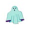 Phantom symbol of Halloween. Ghost character of horror. Mystical Nightmare