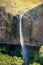 Phantom Waterfall dropping off over vertical basalt walls, North Table Mountain Ecological Reserve, Oroville, California