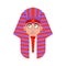 Pharaoh confused emoji. Rulers of ancient Egypt perplexed emotions avatar. Vector illustration