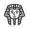 pharaoh egypt line icon vector illustration