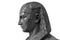 Pharaoh Egyptian gods dead religion symbol stone statue isolated on white. Stone pharaoh tutankhamen mask on white