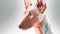 Pharaoh Hound Dog Medium Shot White Pink Blue Magical Fantasy Bokeh. Generative AI