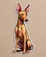 pharaoh hound dog sticker decal security protection