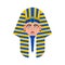 Pharaoh sad emoji. Rulers of ancient Egypt sorrowful emotions avatar. Vector illustration