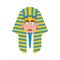 Pharaoh scared OMG emotion. Rulers of ancient Egypt Oh my God emotions avatar. Vector illustration