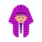Pharaoh sleeping emoji. Rulers of ancient Egypt asleep emotions avatar. Vector illustration