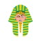 Pharaoh winks. Rulers of ancient Egypt happy emotions avatar. Vector illustration