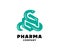 Pharma apothecary scientific logo icon