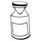 Pharmaceutical bottle texture doodle outline art. Print for banners, posters, stickers, stationery, fabrics, cards, invitations, s