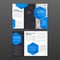 Pharmaceutical brochure tri fold template Layout with icons set.